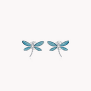Dragonfly Silver Stud Earrings